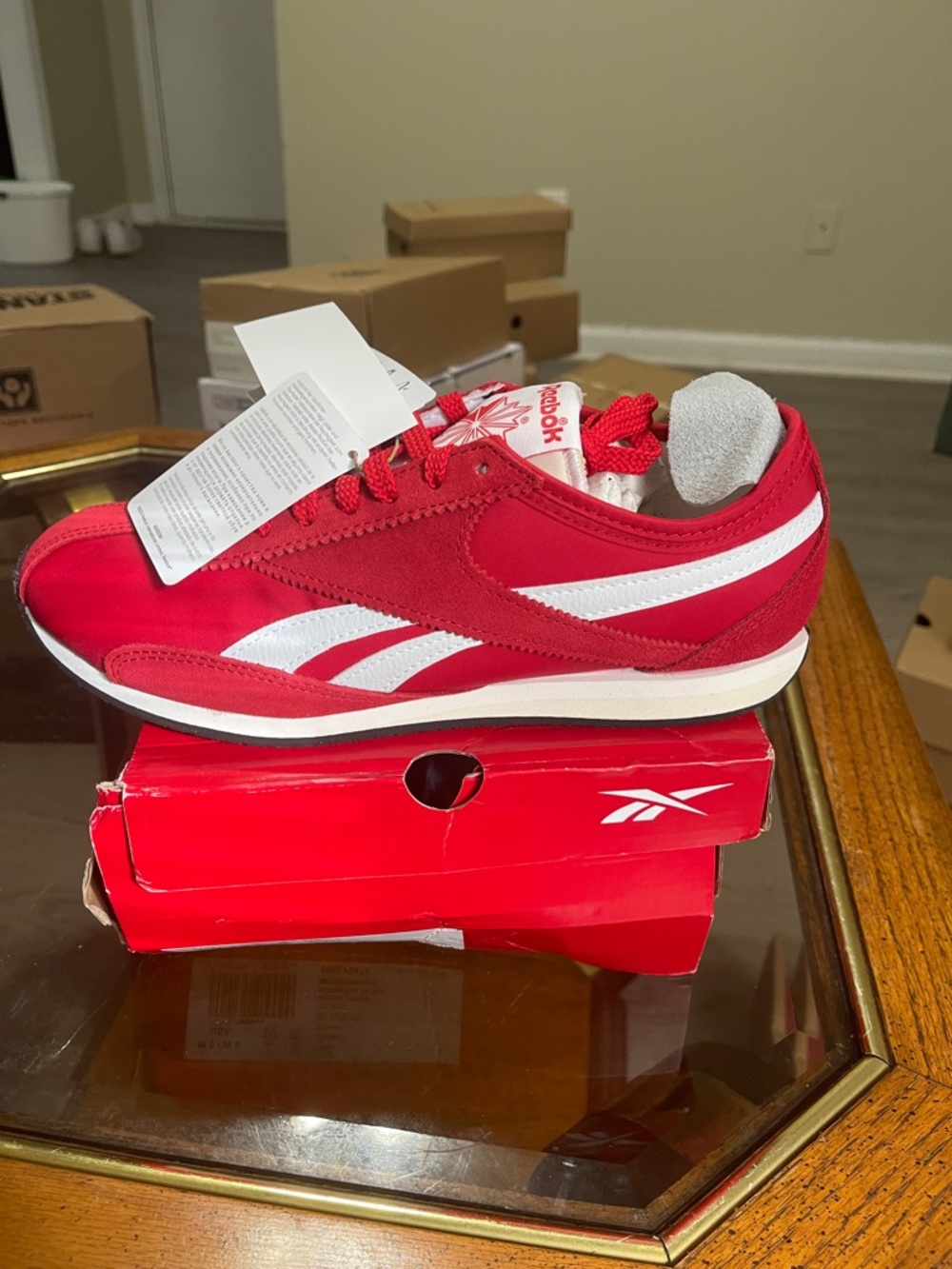Reebok Red & White Retro Runner